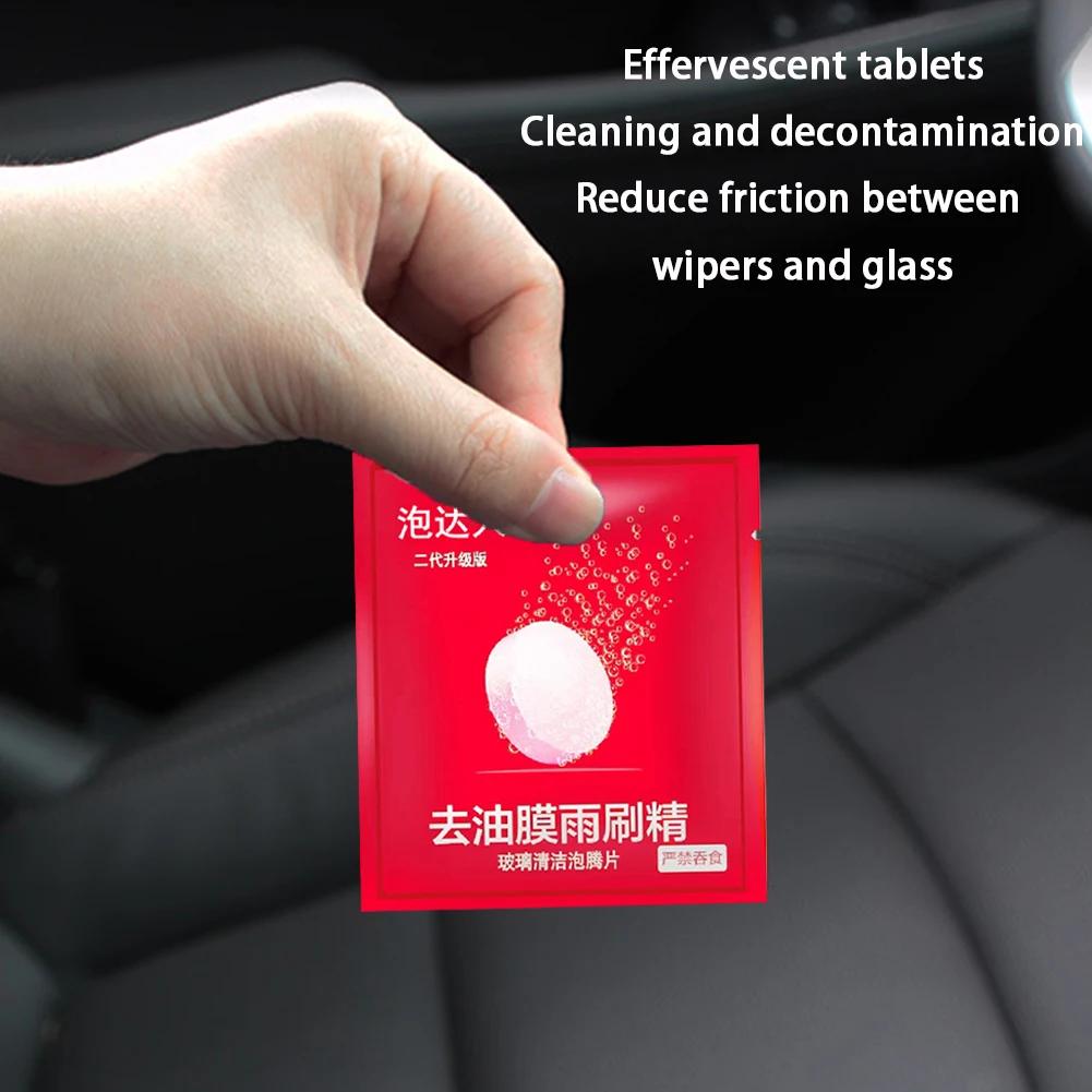 10-1PCS Car Windscreen Solid Cleaner Effervescent Tablets Car Washer Agent Auto Wiper Glass Car Household Cleaning Accessories