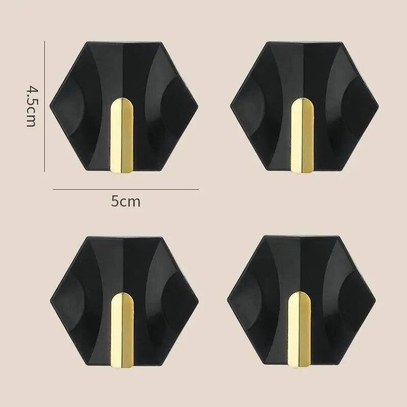 

4 шт./компл. крючки для ключей самоклеящиеся настенные крючки для дома и кухни маленькие настенные крючки без пробивания сумки для ключей вешалка-держатель чёрный