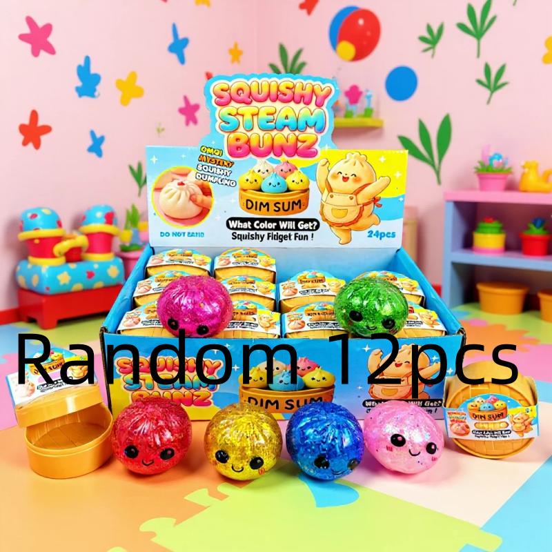 Mini Ravioli Squishy con Set Giocattoli da Spremere a Vapore Giocattolo Sensoriale Fidget per Adulti Giocattoli Antistress Colore Casuale