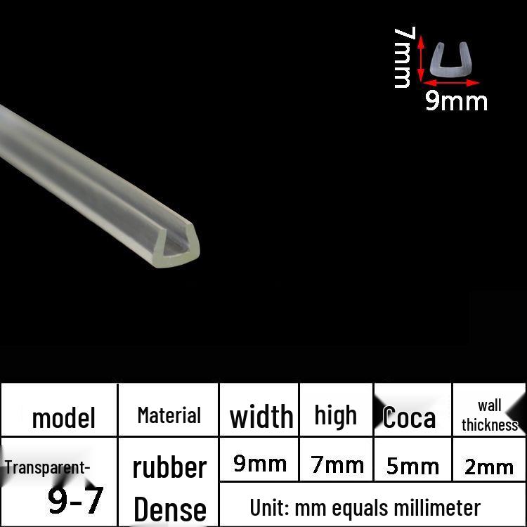 U-formad Transparent Silikongummi Kantförseglingslist för Mekanisk Utrustning