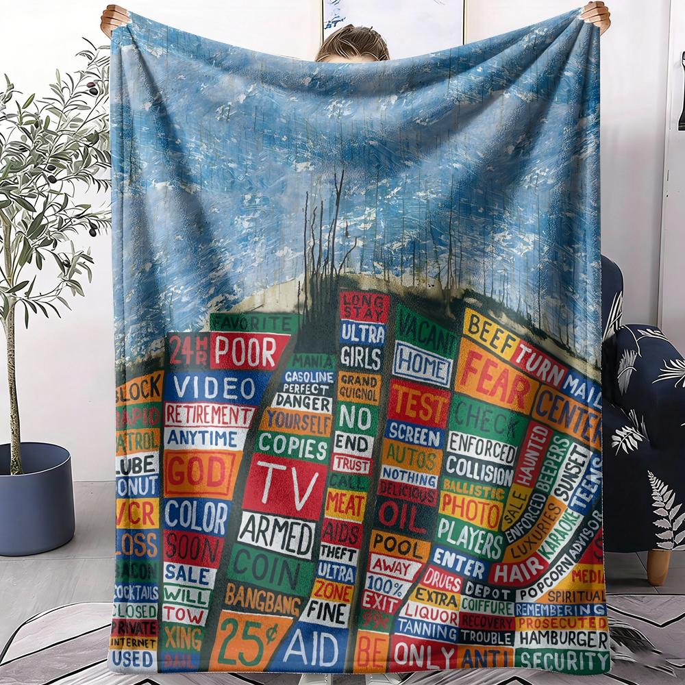 Alternative Rock Band R-Radiohead Weiche Flanelldecke Sommerdecke Leichte Gemütliche Nickerchen-Decke für Sofa Bett Reise