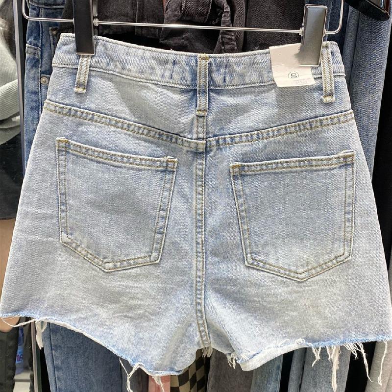 Women's Denim Shorts Thin Summer Loose Fit Plus Wide Leg A-line Shorts