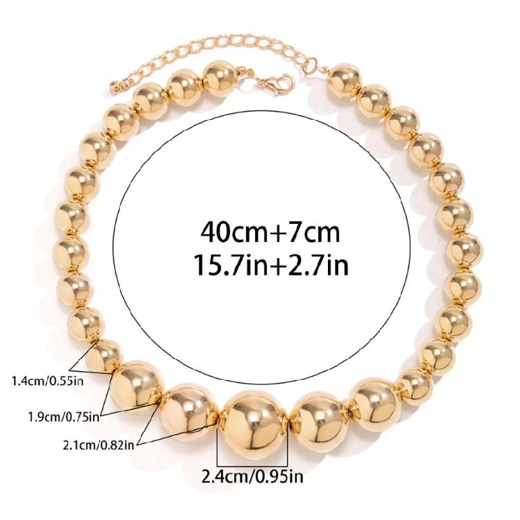 Edgy Gothic Beads Chain Accessory Fashionable Neckchains Ornament for Gatherings
