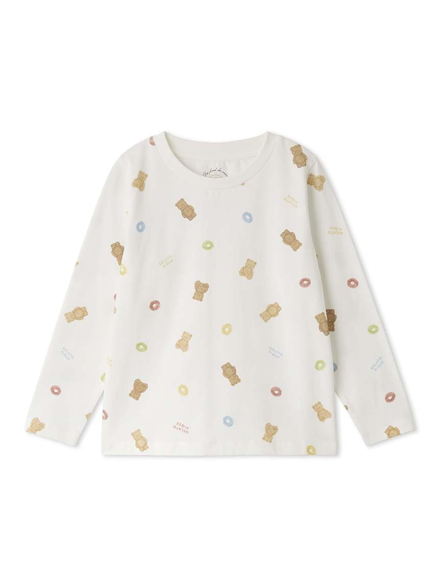 

Gelato Pique Cereal Bear Print PKCT244460 OWHT S Kids Long-Sleeved T-Shirt
