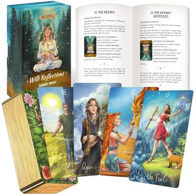 Wyspell Beginner's Tarot Cards - Wild Reflections Unique Tarot Deck with Guidebook - Nature-Inspired Cards - Traditional Symbolism - Beautiful and Mod