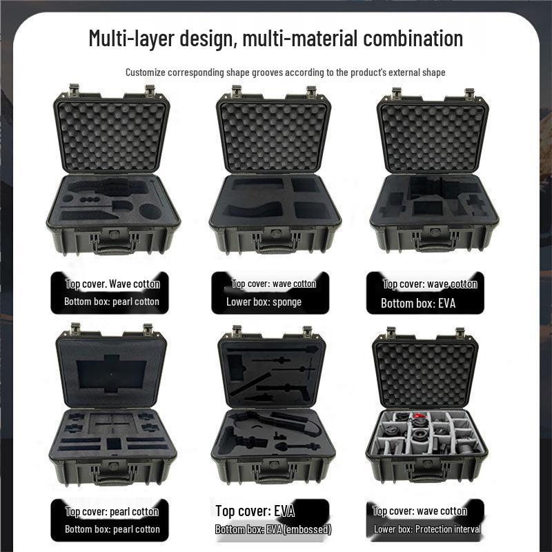 PP Plastic Waterproof Drop-resistant Tool Box for Electrician Equipment - Customizable and Multi-specification Storage Case