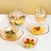 Transparent Glass Dessert & Fruit Bowl Set - Stylish Tableware for Snacks, Salad, & Yogurt