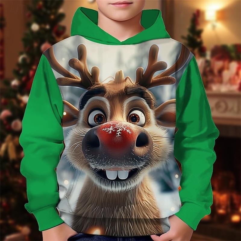 Kinder Modisches bedrucktes Kapuzensweatshirt Lässige Sportbekleidung