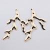 Sweet Big Branch Pendant Golden Smooth Earrings for Women Temperament Sweet Korean Design Jewelry