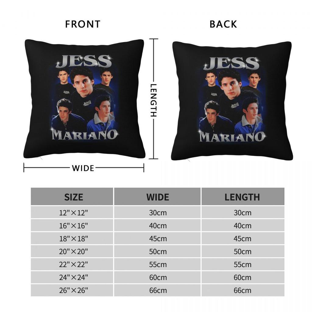 Gilmore Girls Jess Mariano Square Pillowcase Polyester Linen Velvet Pattern Zip Decor Throw Pillow Case Bed Cushion Cover 18"