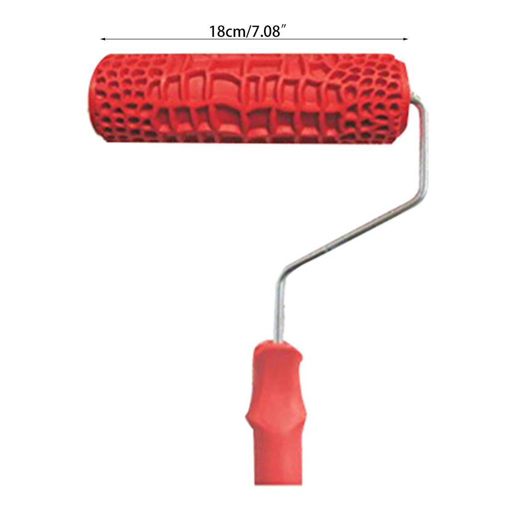 Rullo Pittore Decorativo in Gomma con Manico in Plastica, 7", Fai da Te, con Motivo, Materiale di Qualità, Realizzato per Decorazione Casa Nuova
