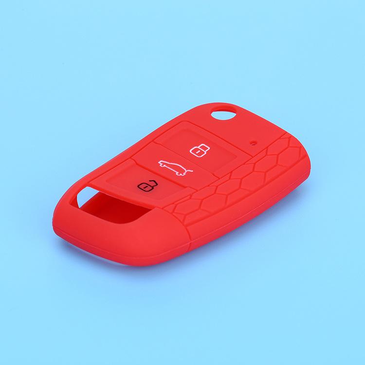 For Volkswagen GTI Folding 3-button Silicone Key Bag and New Passat Honeycomb Soft Rubber Car Remote Control Protective Cover