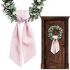 Gingham Canvas Wreath Sashes Cloth Scalloped Wreath Sash New Decorative Sashes  Door Decor Bow