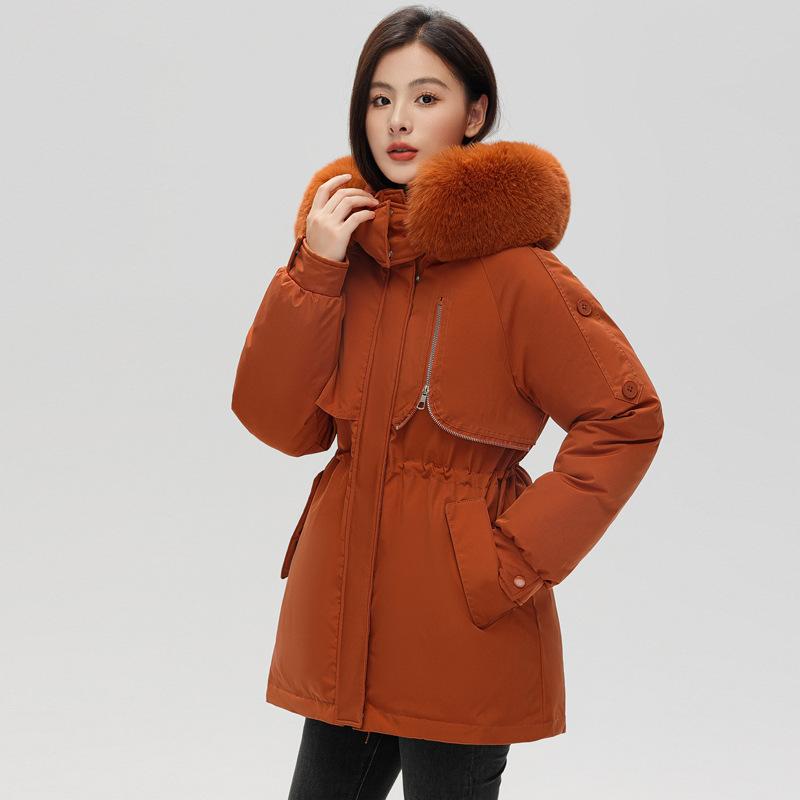 Fashion Big Fur Collar Down Cotton-padded Clothes Women's Short Winter Clothes New Small Tooling Thickened Pie Overcome Cotton-padded Jacket