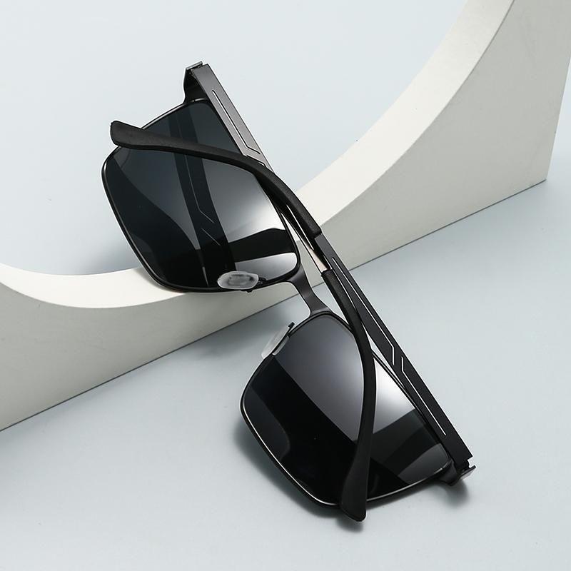 New Men's Business Polarized Sunglasses Metal Square Frame Fashion Sunglasses 5152
