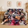 Kpop Hyunjin Stray Kids Muzyka Koc Flanelowy Miękki Ciepły Koc Rzutowy do Sypialni Salonu Łóżka Podróży Kempingu Pikniku Prezent