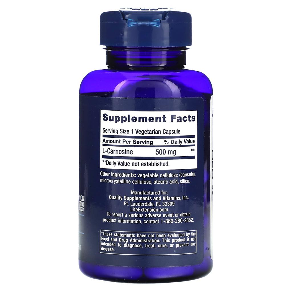 Carnosin, 500 mg, 60 Veggie-Kapseln