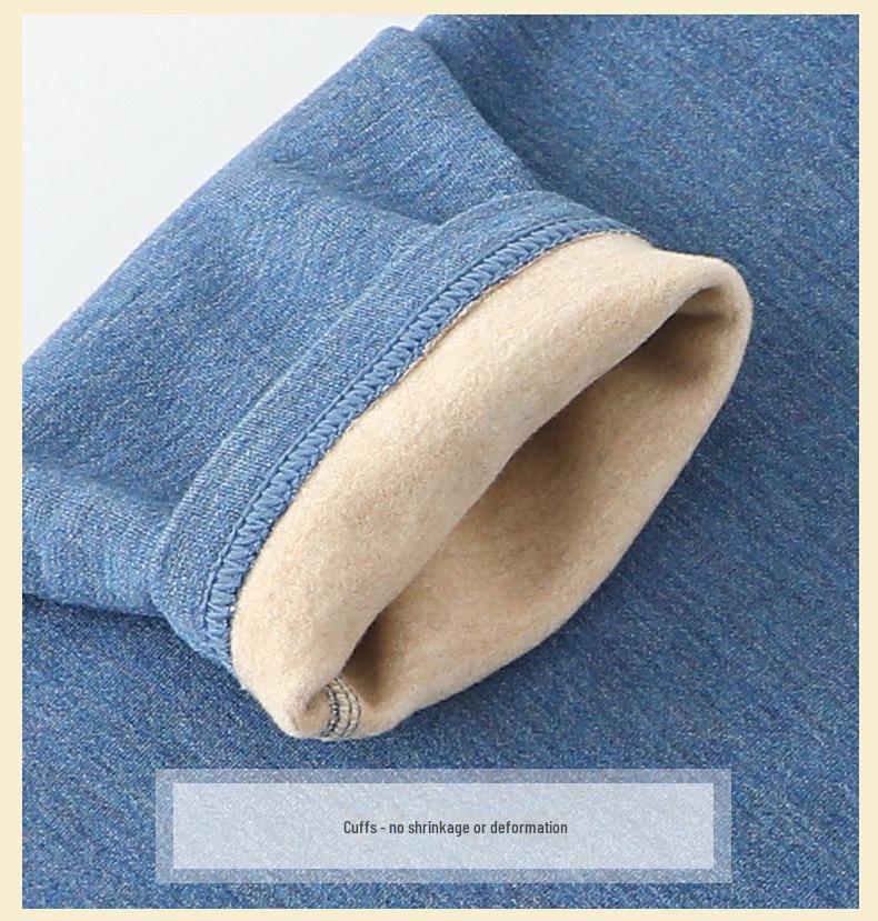 Men's Plus Velvet Thermal Underwear Top - Thick, Solid Color, Round Neck, Seamless, Cashmere Silk Blend, Elastic Fit, Autumn Wear.