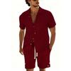 Summer 2026 Men's Textured Embossed Polo Shirt, New Trend Short Sleeve Lapel Design