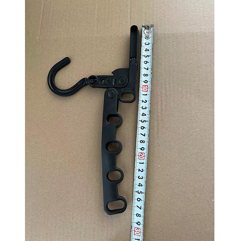 

4pcs Foldable 5-Hole Clothes Hanger with Ergonomic Hooks - Portable Space-Saving Durable Plastic Hanger for Travel, Hotels, Dorms & Indoor Use,Hangers 4pcs