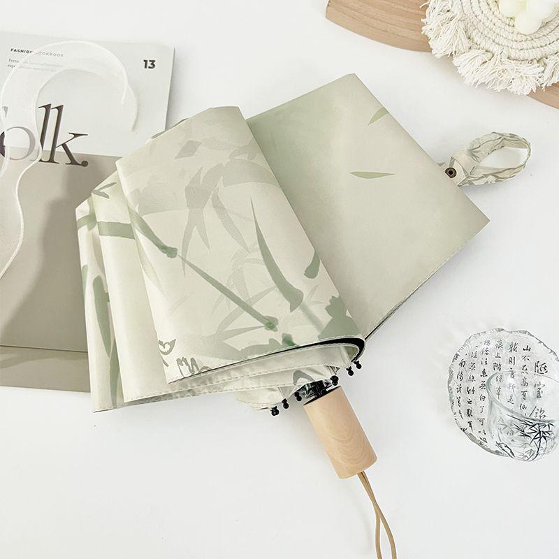 

Полностью автоматический складной зонт от солнца и дождя в винтажном китайском стиле с защитой от УФ-лучей для женщин