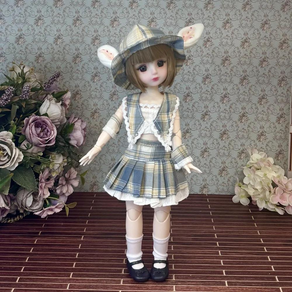 Dressing Doll With Clothes 30Cm Bjd Doll Dress Up 3D Eyes Removable Joints Doll Colorful 16 Bjd 16 Bjd Dolls Girls Gifts