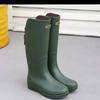 High tube rain shoes men's and women's non-slip waterproof shoes thick sole wear-resistant long tube water boots outdoor wading rubber shoes fashion