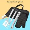 8PCS Barbecue Tools Set Stainless Steel with Storage Bag Apron Grilling Accessories for Outdoor Indoor Party Camping