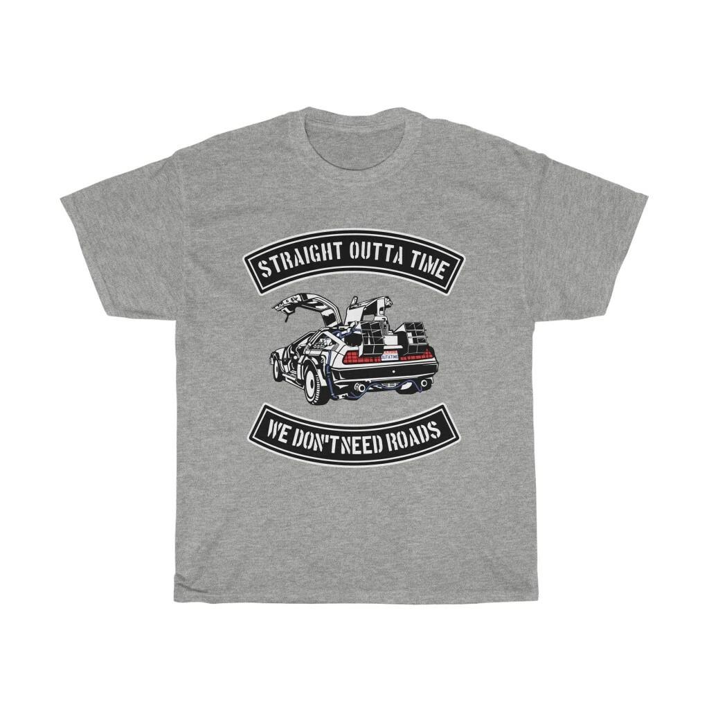 Outta Time DeLorean, Unisex Hvy Cotton T-shirt, Inspired From Back To The Future L