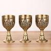 Mini Shot Spirits Glass, Alloy Vintage Relief Castle Goblet, European Style Portable Vodka Tumbler, Gift Travel Souvenir, 1pcs