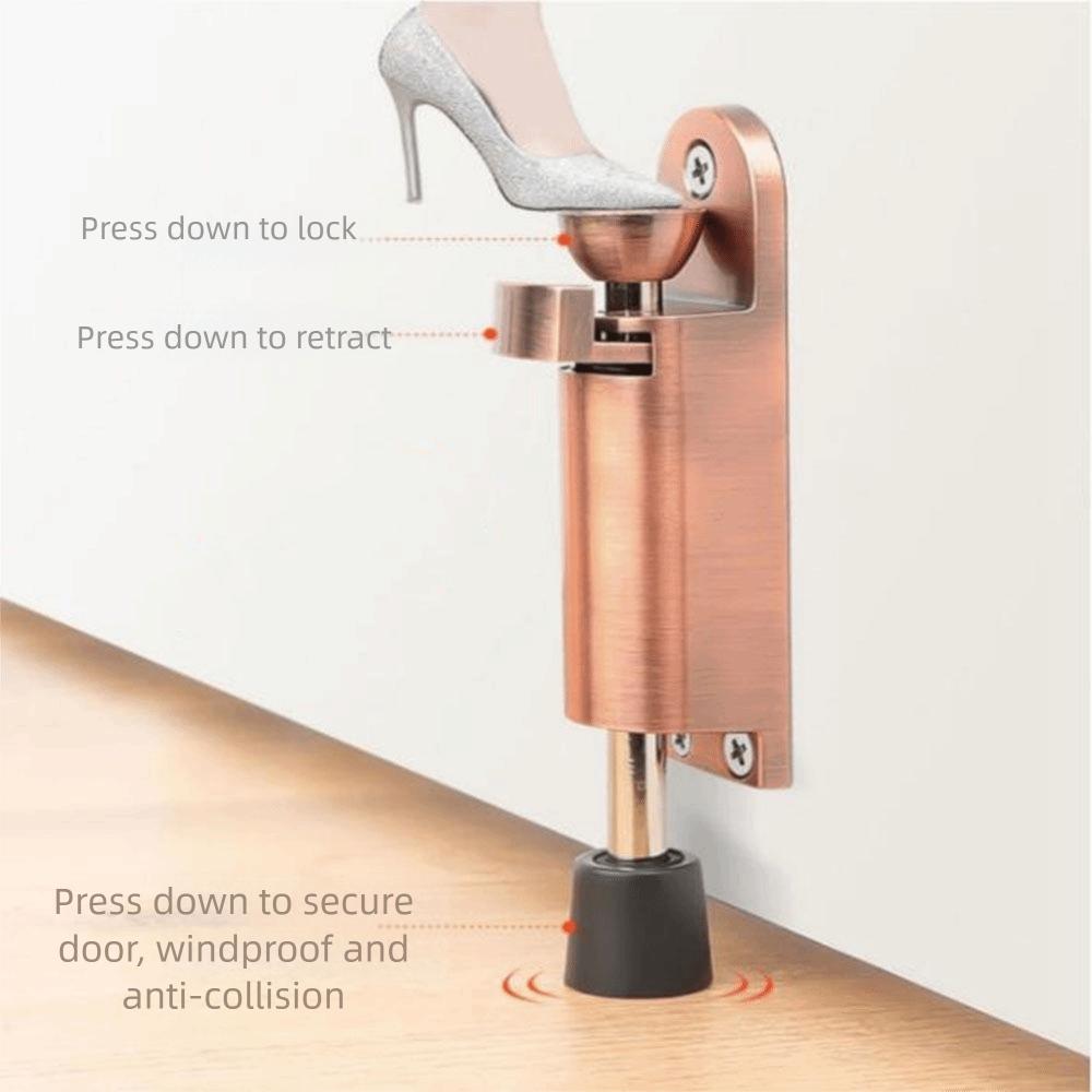 Rostbeständiger Fußbetätigter Türhalter Zink Zink Zinklegierung Kick-Down Türstopper Fußstopper für Zuhause