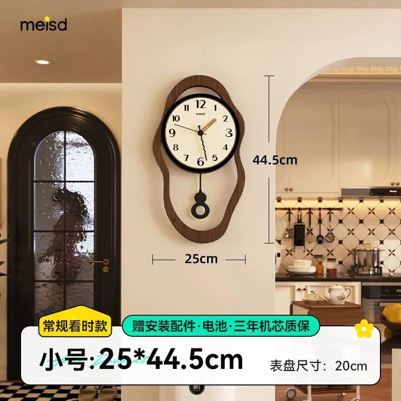 

Ресторан Искусство Ретро Деревянные Настенные Часы Современный Дизайн Качающиеся Часы Для Украшения Гостиной Домашний Декор Бесшумные Часы