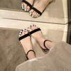 Designer Women High Heel Sandals Summer Casual Female Shoes Woman Square Heel Open Toe Ankle Strap Lady Sandalias Wedge Shoe