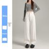 2025 New Women's High-Waist Slim Fit White Wide-Leg Jeans - Versatile Summer Thin Trousers