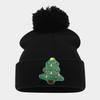 Christmas Elements Warm Beanie Autumn and Winter Santa Claus Knitted Hat Outdoor Hairball Warm Hat