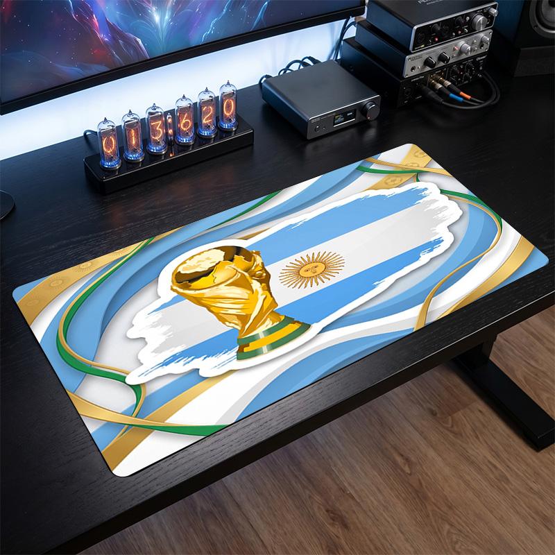 Argentina Fodboldlogo Musemåtte, Udvidet Skridsikker Gummiskrivebordsmåtte til Gaming Kontor Laptop Fan Gave