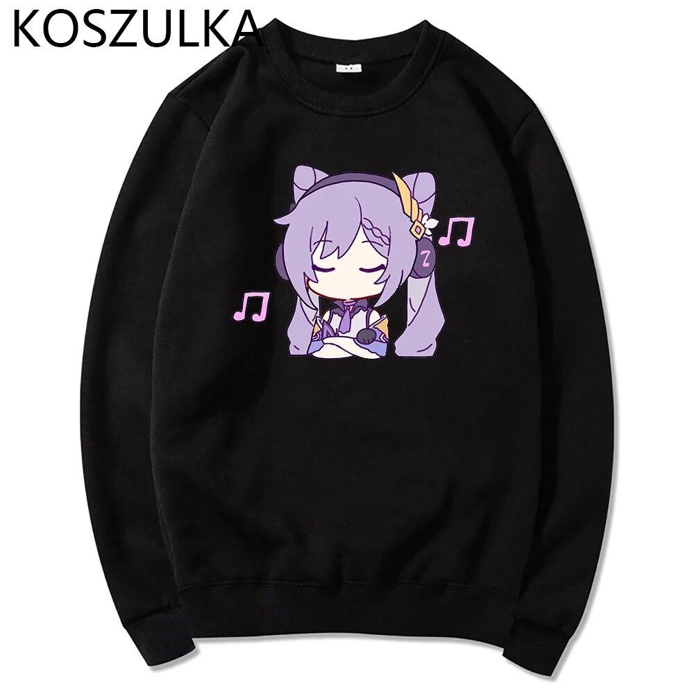 Hot Genshin Impact Hoodie Women Unisexga Harajuku Kawaii Keqing Hoodie Unisex Graphic Winter 2022 Game Sweatshirt Pullover Sudadera