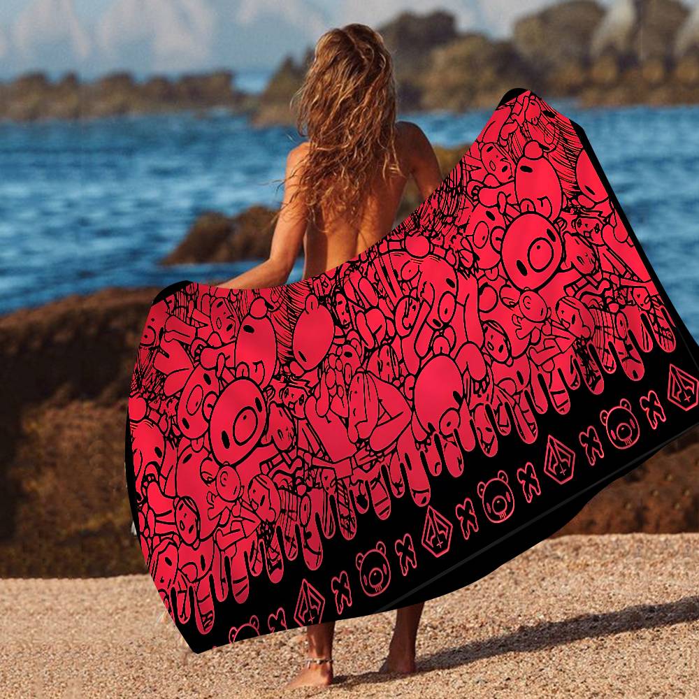 G-Gloomy B-Bear Microfiber Beach Towel Absorbent Quick Dry Soft Yoga Swimming Resort Mountain Climbing Towel