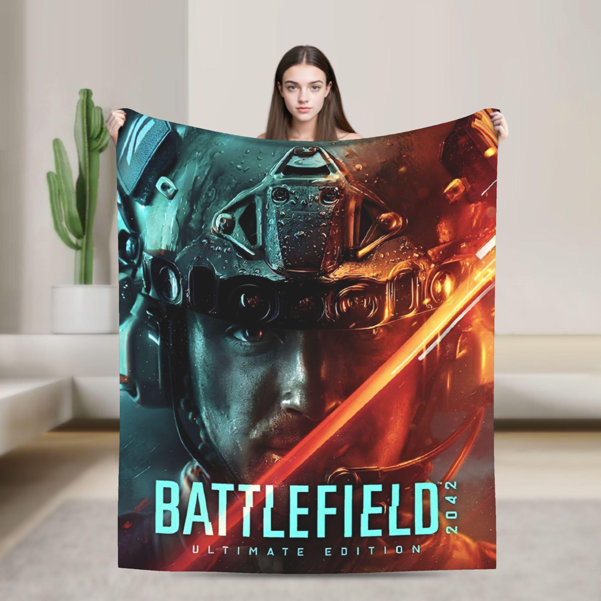 

Battlefield 2042 Game Blankets Airplane Travel Flannel Bedding Throws For Living Room Warm Soft Custom Quality Bedspread 130x150cm