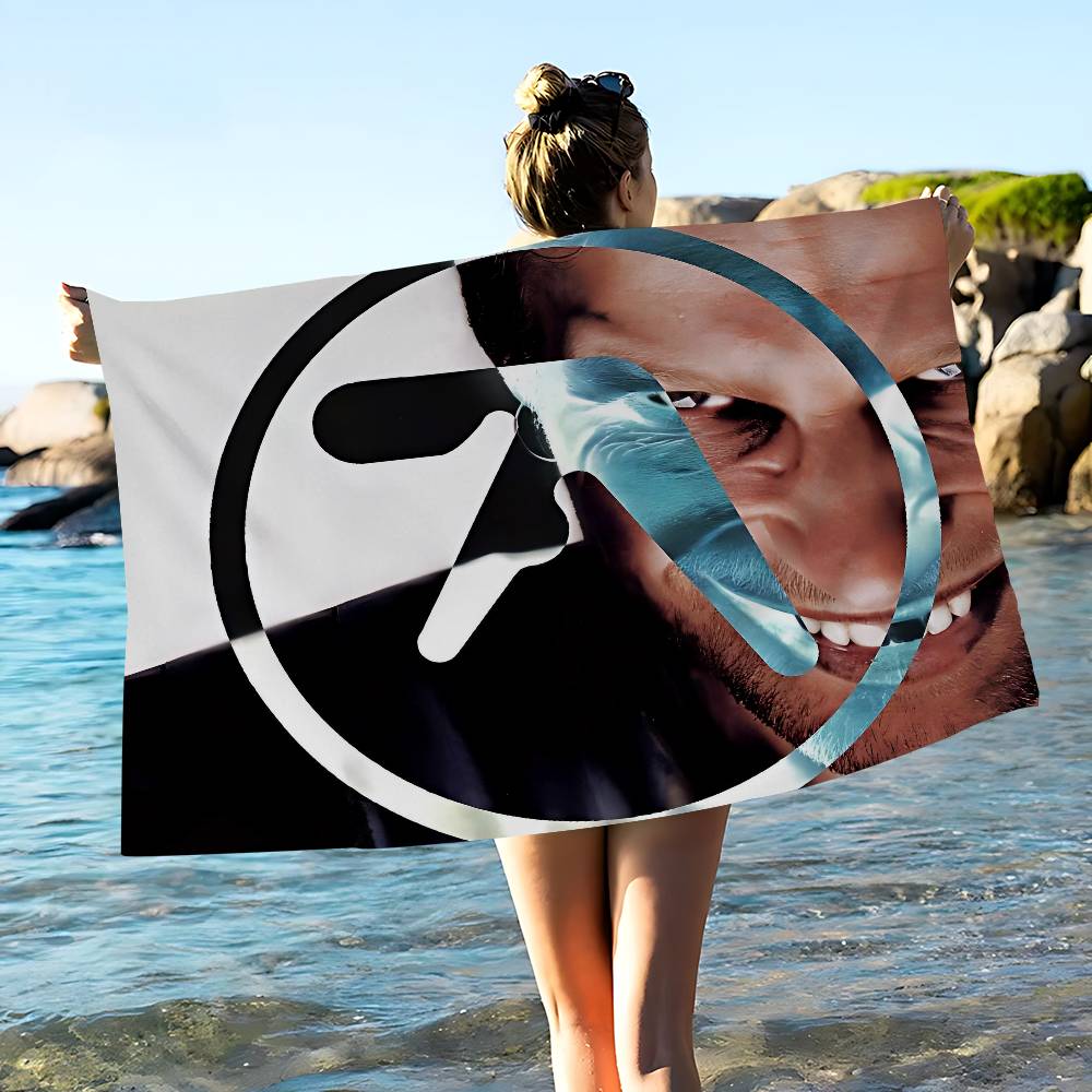 A-Aphex Twin Mikrofaser Bedrucktes Strandtuch Bergsteigen Yoga Strand Schwimmen Laufen Saugfähiges Weiches Handtuch
