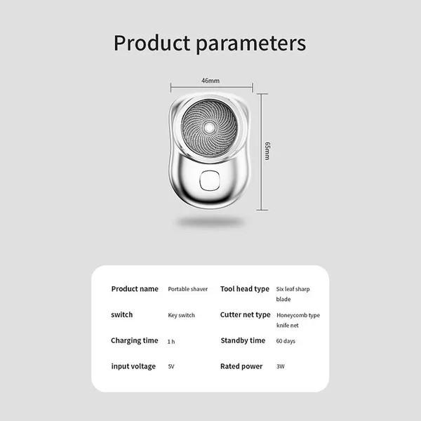 1PC Electric Shaver Men's Rechargeable Mini Portable Cordless Razor Face  Beard Electric Mini Travel Razor