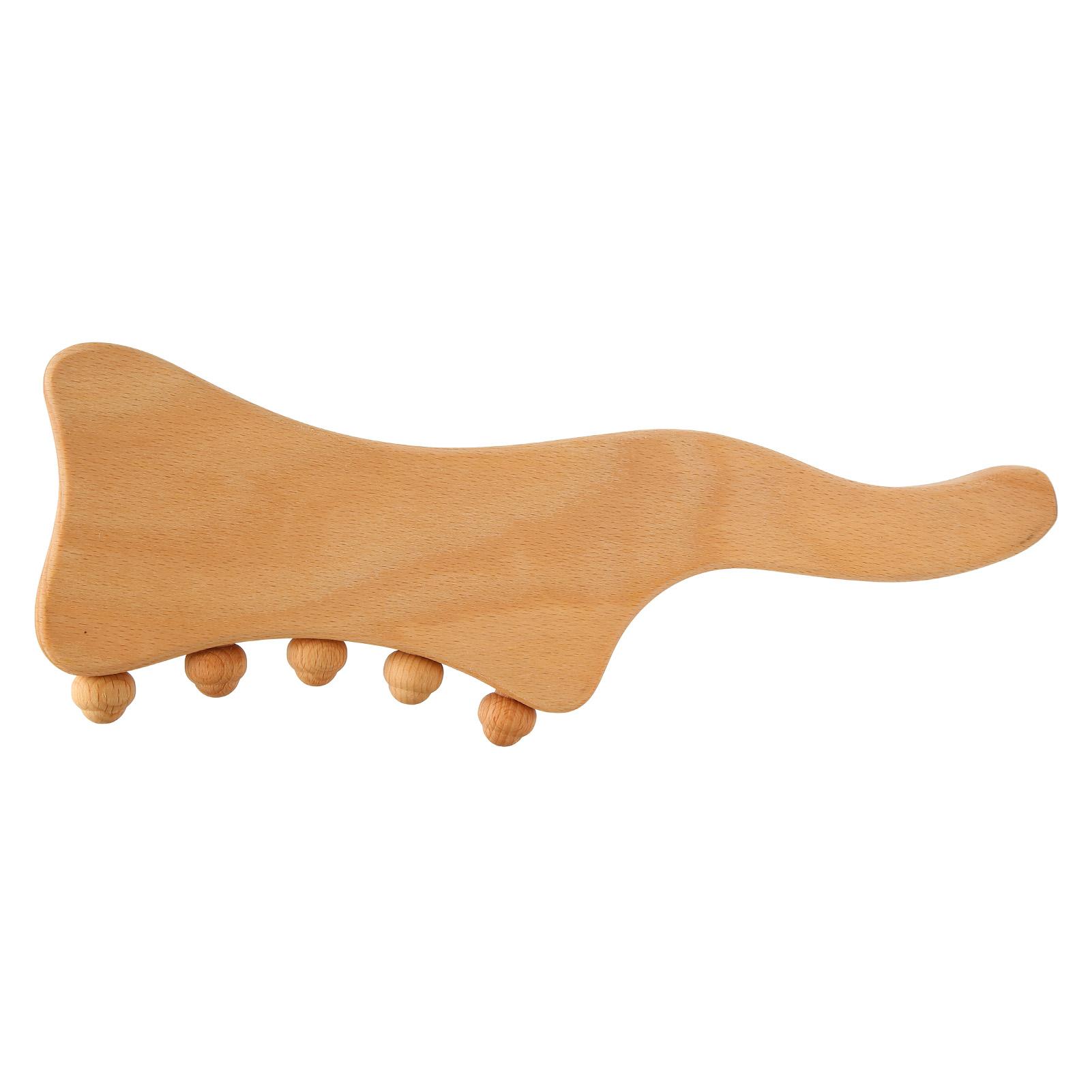 

Wood Gua Sha Tool 3 Slots Imitation Finger Promote Blood Circulation Relieve Fatigue Gua Sha Massage Tools for Back Neck