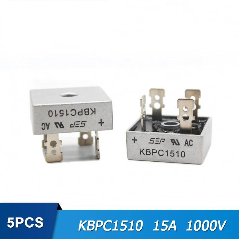 5 stk Brorettlikterdiode KBPC5010 KBPC1010 KBPC1510 KBPC2510 KBPC3510 Likrettere 10A 15A 25A 35A 50A