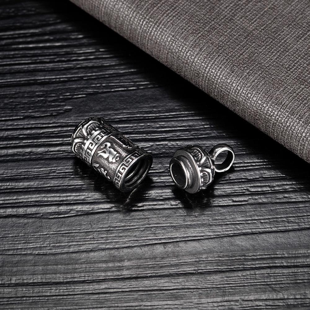 OPK Retro Cylindrical Pendant Necklace