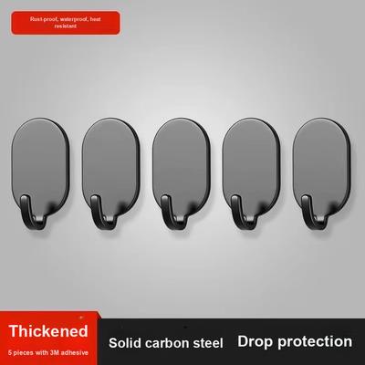 Damage-Free Punch-Free Wall Hooks for Kitchen Bathroom, Strong Bearing Capacity, No Trace Adhesive Hooks for Clothes, Dormitory
