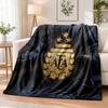 Argentina Football Printed Flannel Blanket Warm Comfort Bed Throw For Indoor Home Decoration