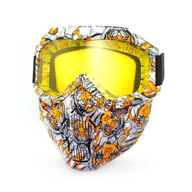 Retro face masks, goggles, off-road motorcycles, racing goggles, outdoor cycling glasses, skiing