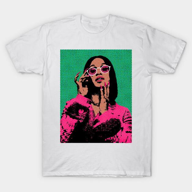

2026 Cardi B pop art graphic Unisexs TShirt Unisex ONeck 100Cotton Short Sleeve Y2k Oversized Fashion Popular Tee Fans Gifts S