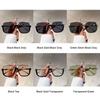 1Pc Vintage Oversized Sunglasses Fashion Square Shades For Women Men Trendy Popular Half Metal Frame Eyewear Uv400 Sun Glasses