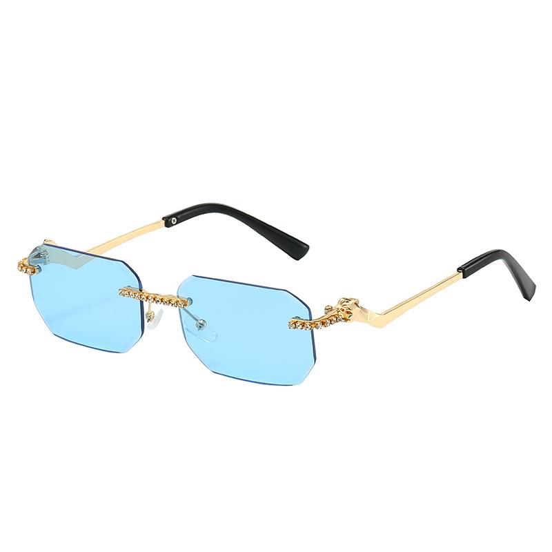 Fashion Rimless Sunglasses Women Men Luxury Retro UV400 Protection Stylish Eyewear for Outdoor Activities